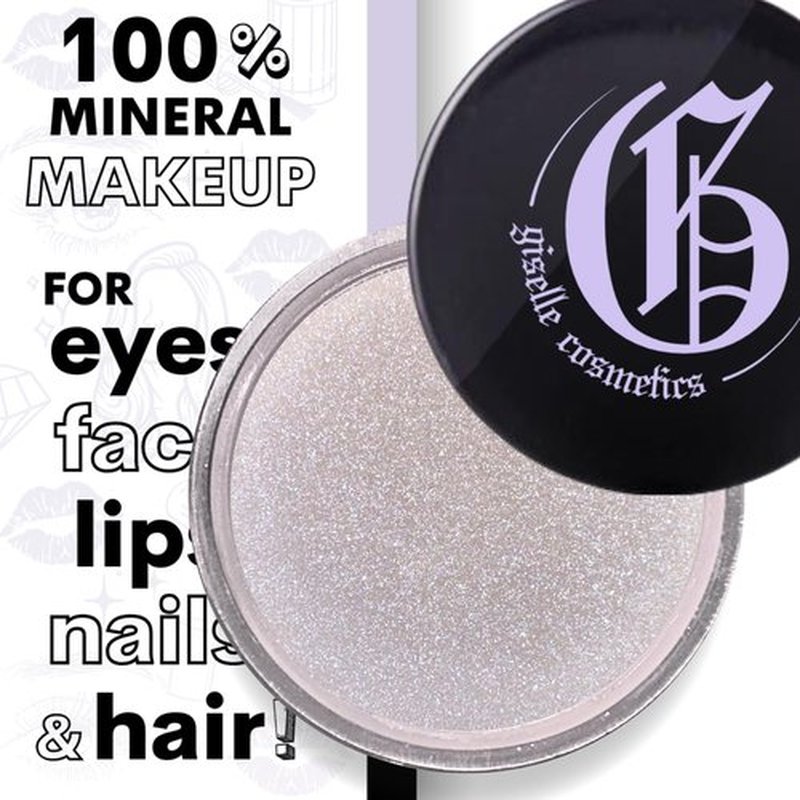 Regine Switzerland White Sapphire Loose Mineral Eyeshadow - Organic, Talc-Free, Sparkly Iridescent Shimmer
