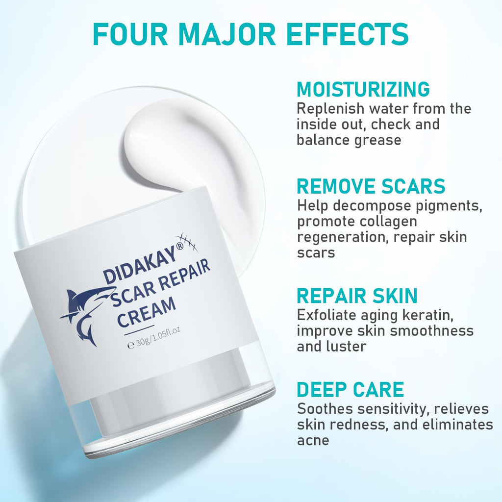Advanced Scar Cream, Repair scar cream for Old and New Scars, Scar Removal Cream for Surgical Scars, Stretch Marks, C-Section, Keloids, Injury, Acne, and More 1.05 oz(30g)