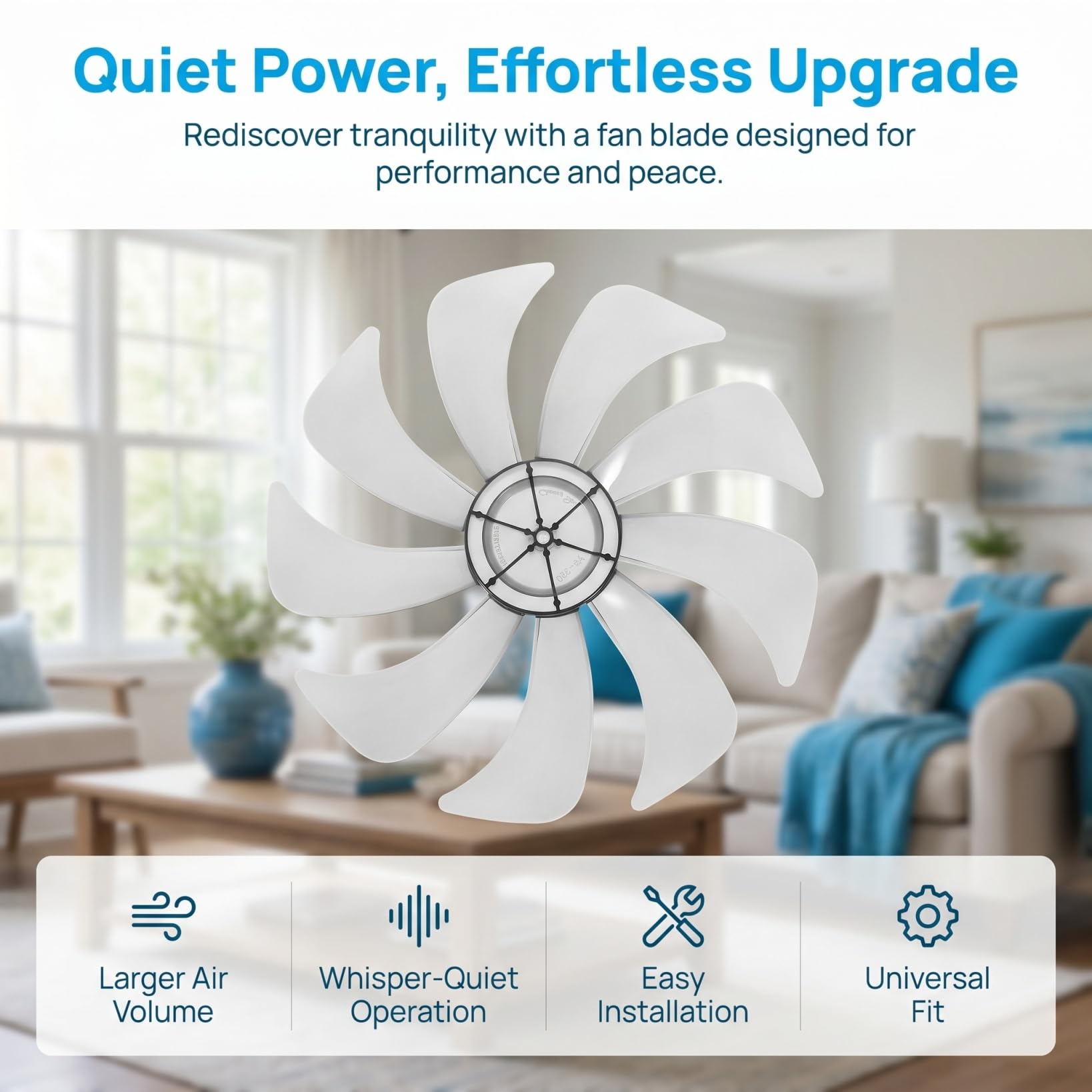 Housoutil Floor Fan Fan Parts Mini Blades Parts Ceiling Blades Only s Replacement 14 Inch Replacement Stainless Ceiling Arms Electric Pp Metal Pencil