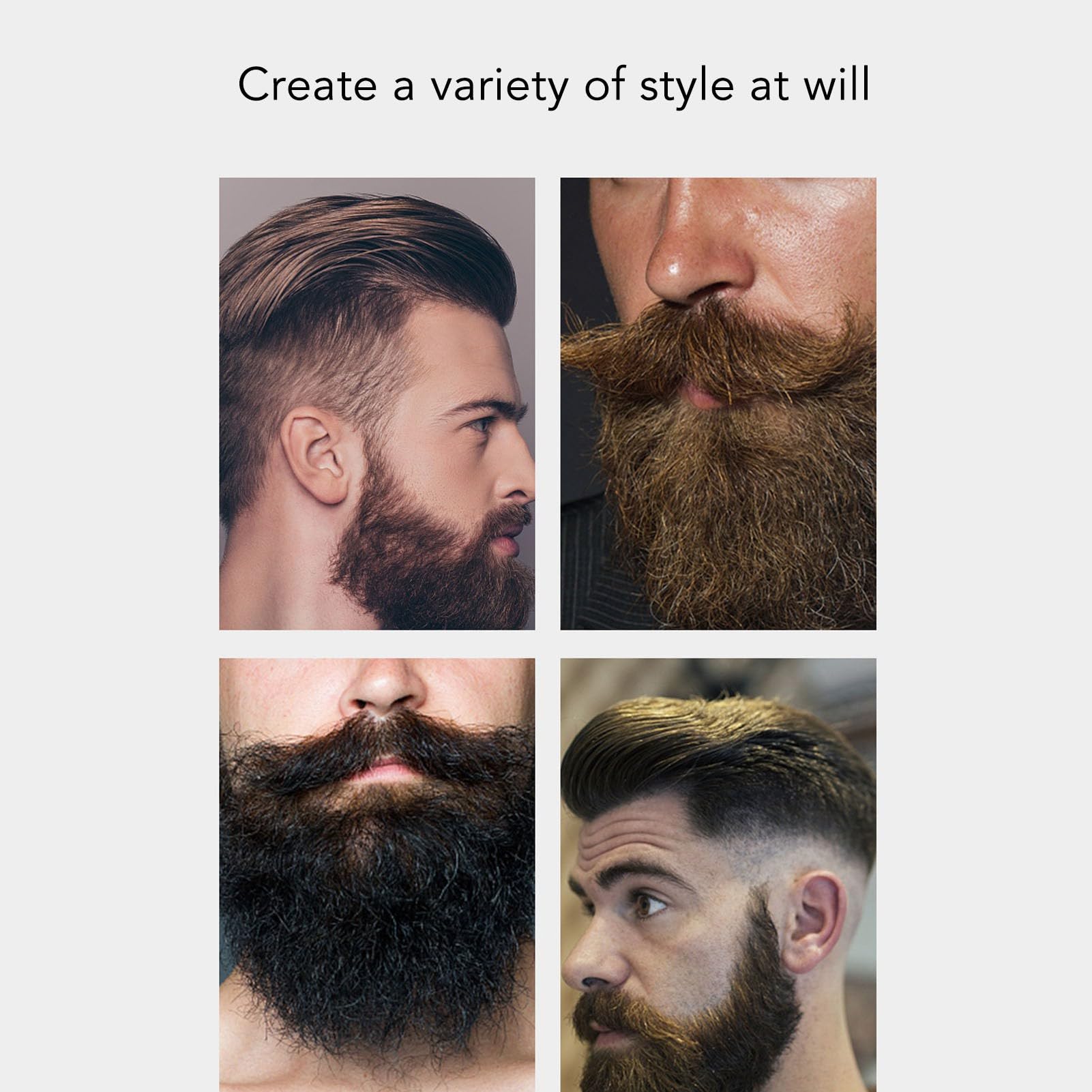 3pcs Men Beard Brush Set Professional Home Nylon Hair Oil Head Styling Brush Neck Dust Brush Comb