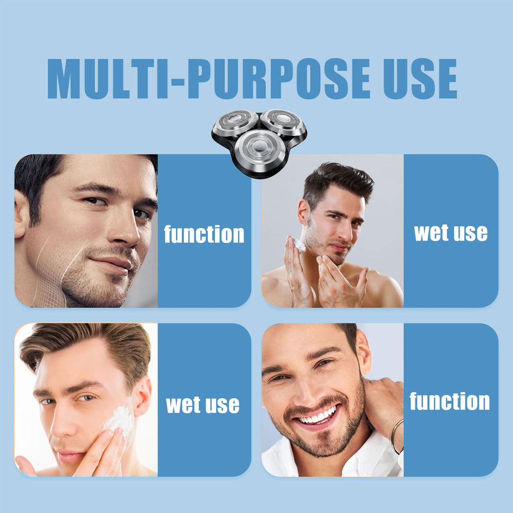 SH90 Replacement Heads Compatible with Philips Norelco Shavers Series 9000, New Version of Metal Wheel Buckle and Upgrade Double-Layer Precision Replacement Blades(2 Pack)