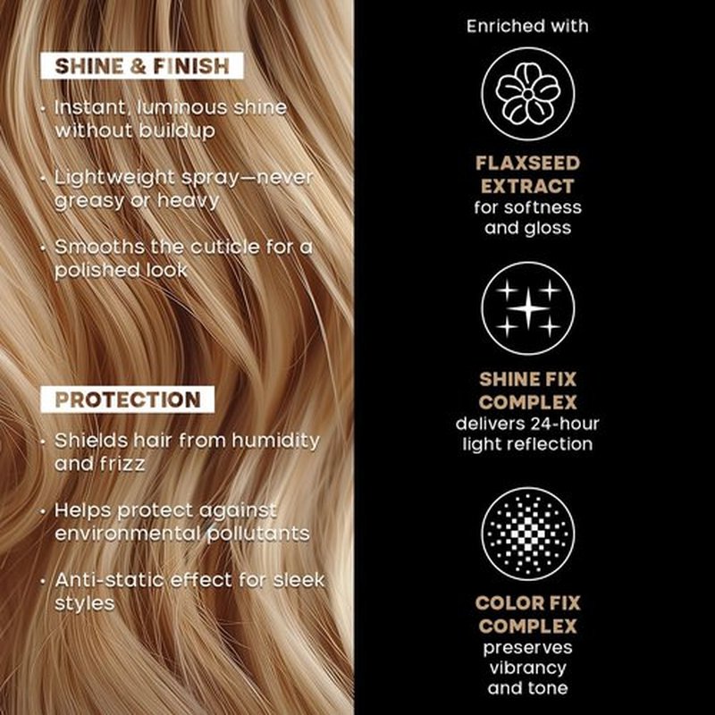 ALFAPARF MILANO Semi Di Lino Sublime Cristalli Smoothing Spray - Lightweight Hair Oil Serum for Gloss & Shine (4.23 fl oz)