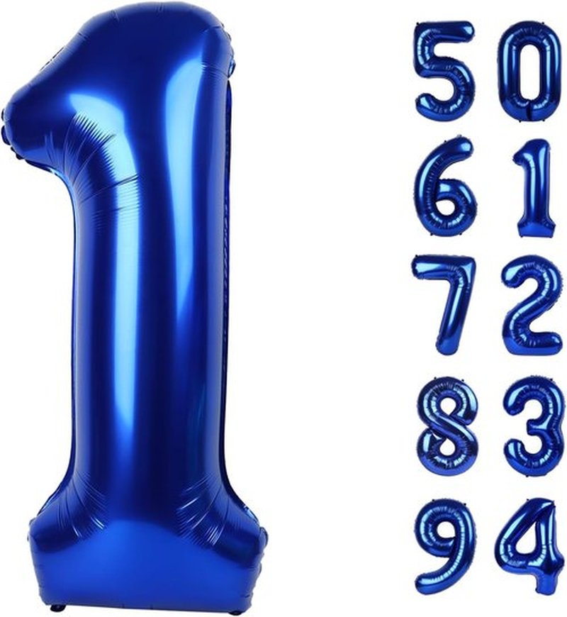 Regine Switzerland 40-Inch Night Blue Number 1 Balloon - Perfect First Birthday Decoration for Girls