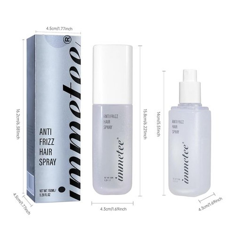 Immetee Antifrizz Hair Spray - Instant Straightening & Frizz Control for Silky Smooth Hair | 150ml