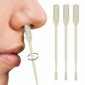 Nasal Hair Cutter, 2025 Double-Sided Nose Hairs Removal, Manual 360° Rotating Nostril Hair Removal Tool, Manual Nose Hairs Cutter, Nasal Hair Trimmer with Ear Picker for Women Men (Beige, 3PCS)