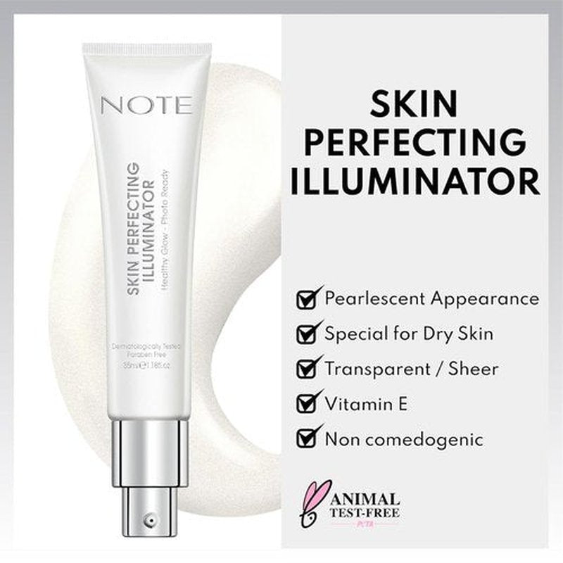 NOTE Skin Perfecting Illuminator - Hydrating Makeup Primer with Argan Oil & Vitamin E - 1.2 oz