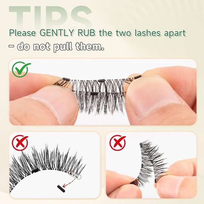 Magnetic Eyelashes with Applicator – No Glue or Eyeliner Needed, Reusable Natural Look Lashes, Lightweight & Comfortable, Easy to Apply and Remove