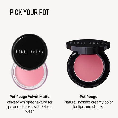 Bobbi Brown Pot Rouge for Lips & Cheeks | Cream Blush for a Flushed, Natural-Looking Blush, 0.13 Ounce, Pink Flame