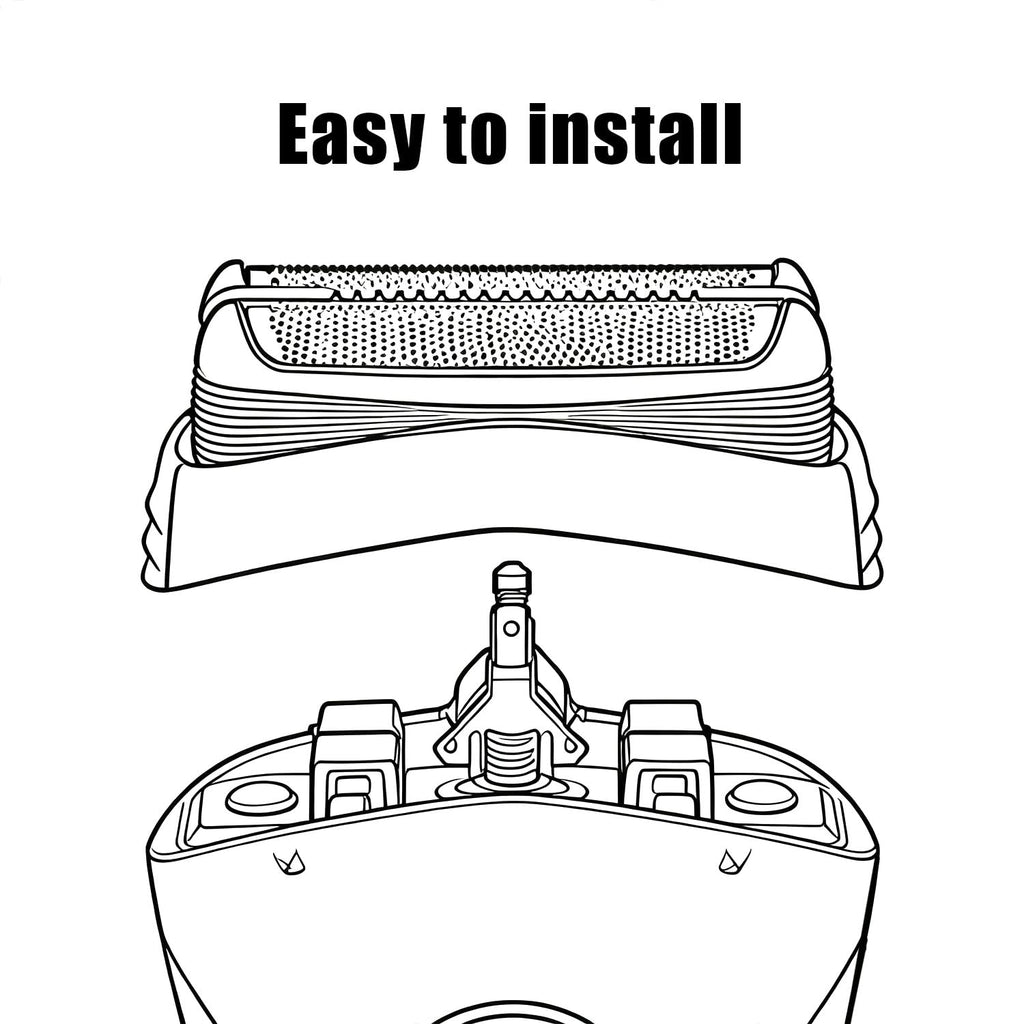 32B Replacement Shaver Head for Braun Series 3,Shaving Razor Head Suitable for Braun S3 3000s 3010s 3020s 3030s 3040s 3050cc 3070cc 3080s 3090cc 310s 320 330 340 350cc ect (2PCS)