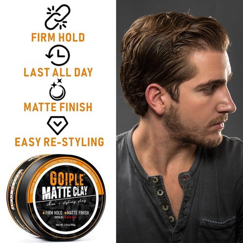 Goiple Matte Clay Hair Texturizing & Volumizing Spray- Mens Hair Product Clay Texture Spray Lightweight Paste Pomade Incease Volume Leaves Hair Soft & Manageable Matte Finish & Long-Lasting 3.4fl oz