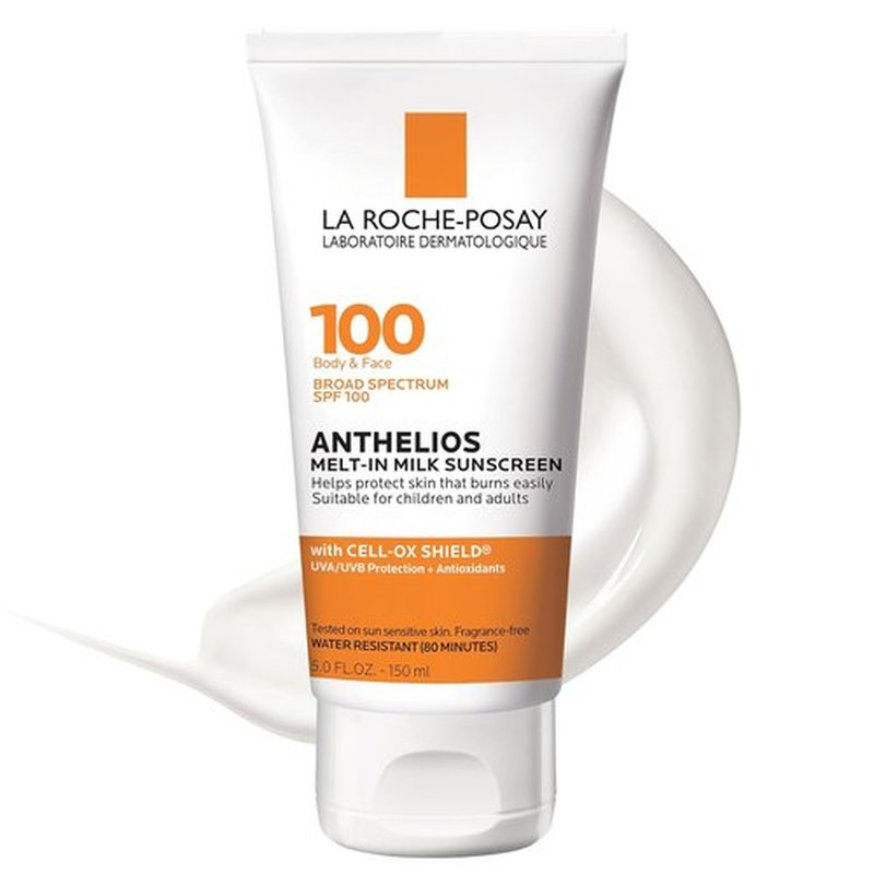 La Roche-Posay Anthelios Melt-In Milk Sunscreen SPF 100 - Ultra Lightweight Protection for Body & Face