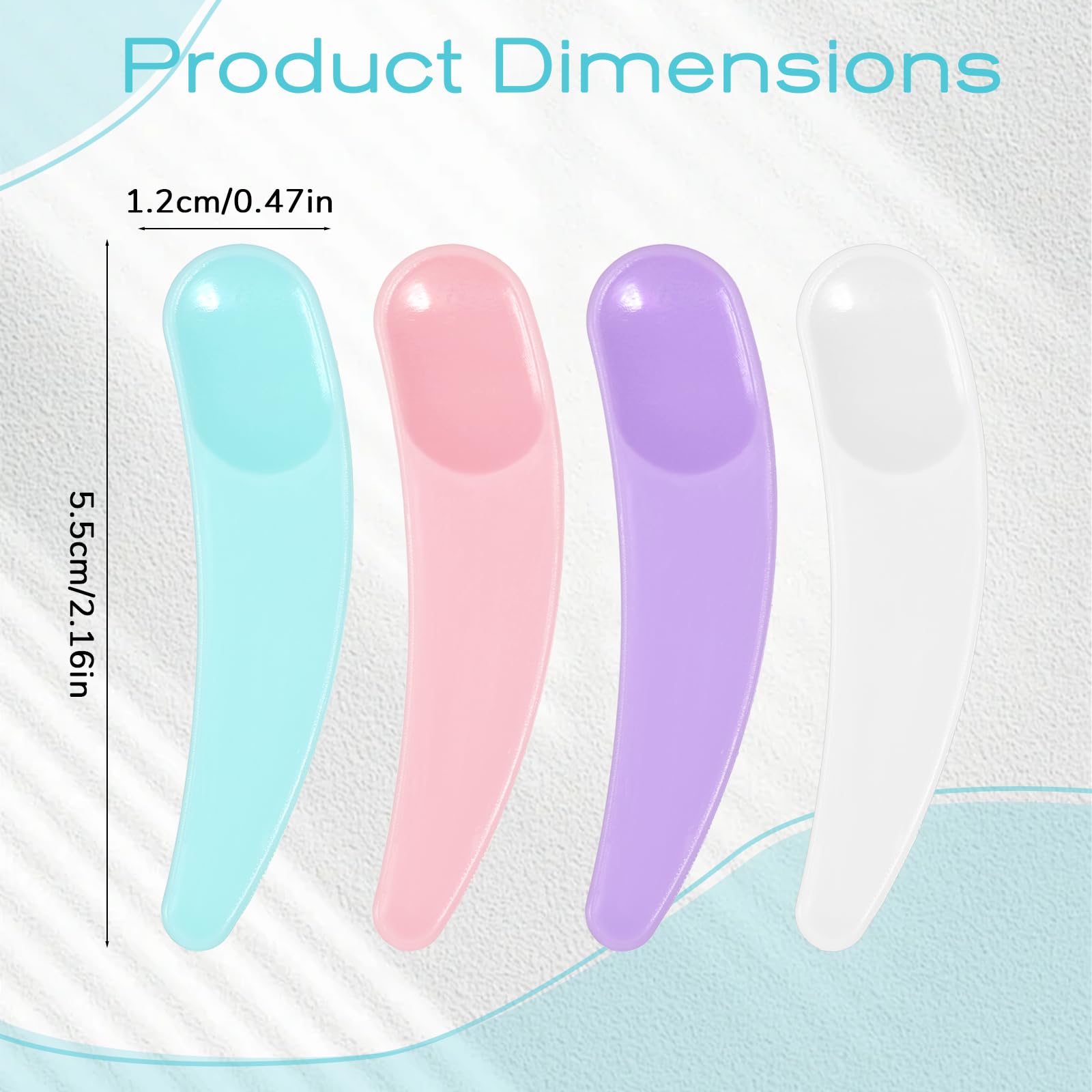 Jxiwfvl 200PCS Makeup Spatula Cosmetic Spatula Mini, Plastic Mini Skin Care Disposable Spatulas for Cosmetic Mixing and Skincare Creams, Multi Colored