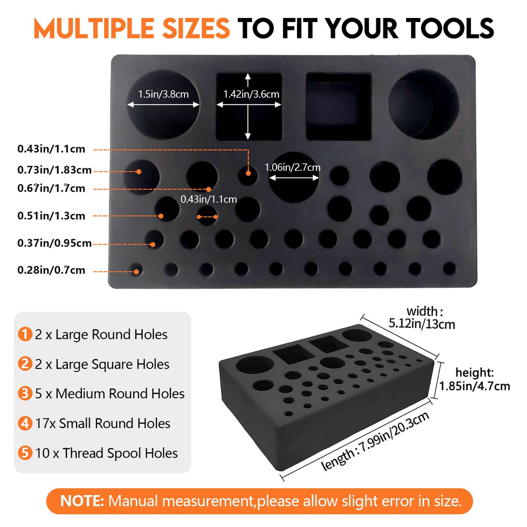 Aventik High Density Foam Fly Tying Vise Tool Holder Tool Caddy and Soft Foam Tool Caddy Tools Combo Pack Fly Tying Station