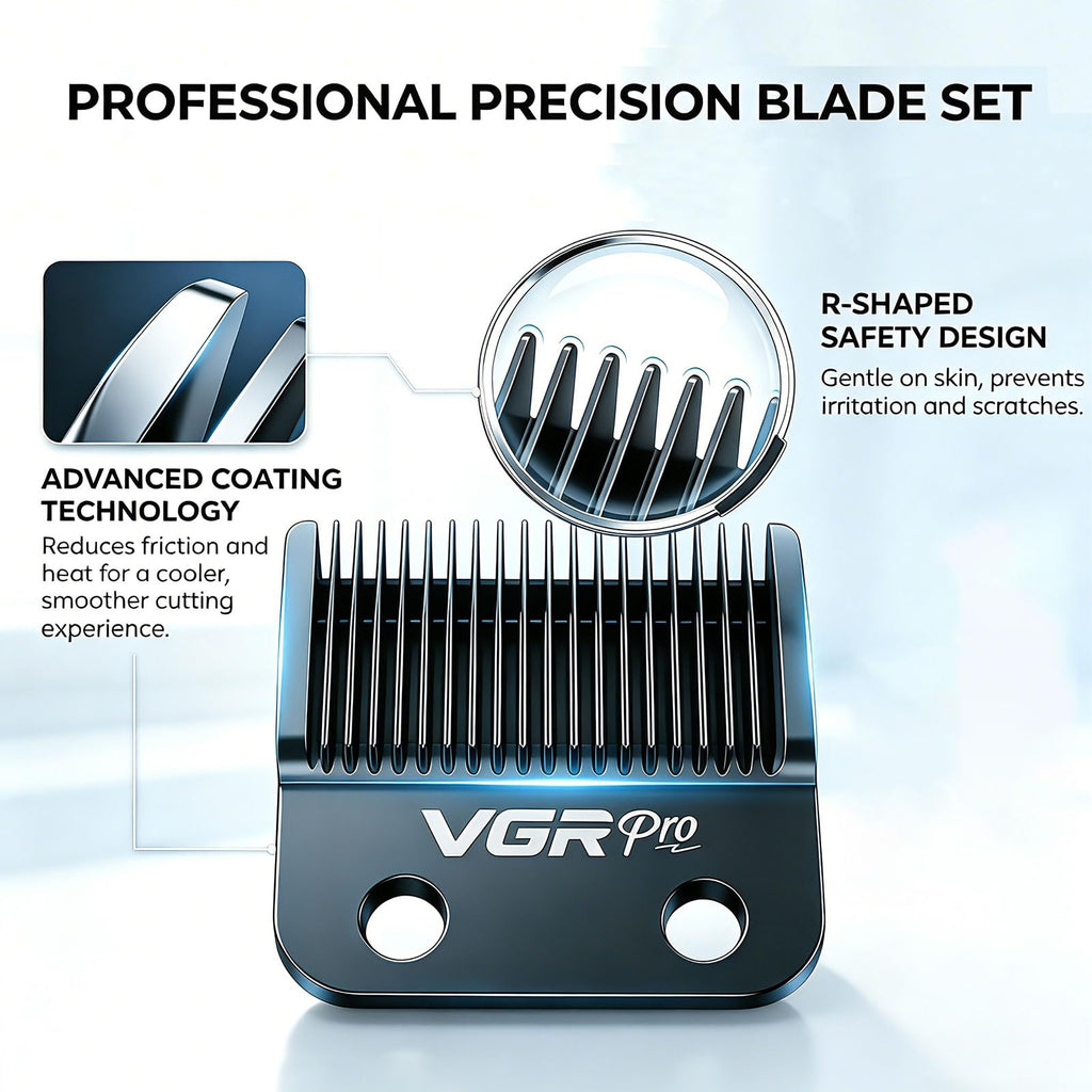 VGRPRO Professional Hair Clipper Replacement Blade Set for V-007