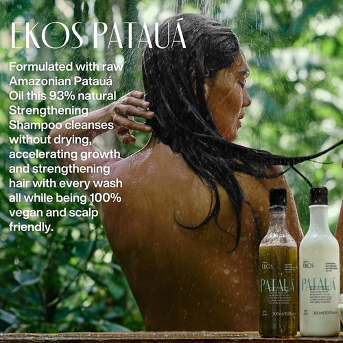 Natura Ekos Patauá Anti-Breakage Shampoo Refill - Fortify Roots & Strands - Vegan Hair Care | 10.1 fl oz (300ml)