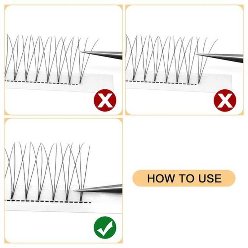 QUEWEL Volume Lash Extensions 3D 0.10mm C Curl Mix-8-15mm Short Stem Premade Fans Soft Optinal 3D 4D 5D 6D 7D 8D 0.07/0.10mm C/D 8-20mm Mix-9-16mm 12-15mm 8-15mm (3D 0.10C MIX8-15)