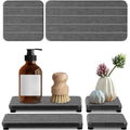 4PCS Fast Drying Diatomite Stone Soap Tray for Bathroom and Kitchen, Vanity Tray, Water Absorbing Coaster