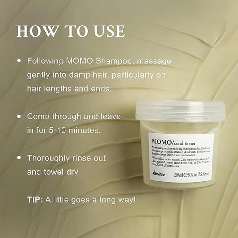 Davines VOLU Shampoo & MOMO Conditioner - Volumizing Shampoo & Detangling Conditioner for Fine Hair | 2.5 oz Each