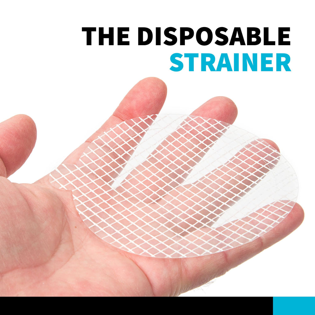 TubShroom Toss 26pk Disposable Drain Covers - Hair Catcher Mesh Sticker Strainers for Shower Bathtub and Bathroom Sink Drains to Prevent Clogged Drains, Half Year Supply