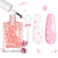 Beetles Valentines Nails Polish - Pink Heart Sweetheart Glow Glitter Nail Polish 15ml/0.51Fl Oz - Long-Lasting Quick Dry Nail Polish DIY Nails Art Spring Valentines Nails Gifts for Her