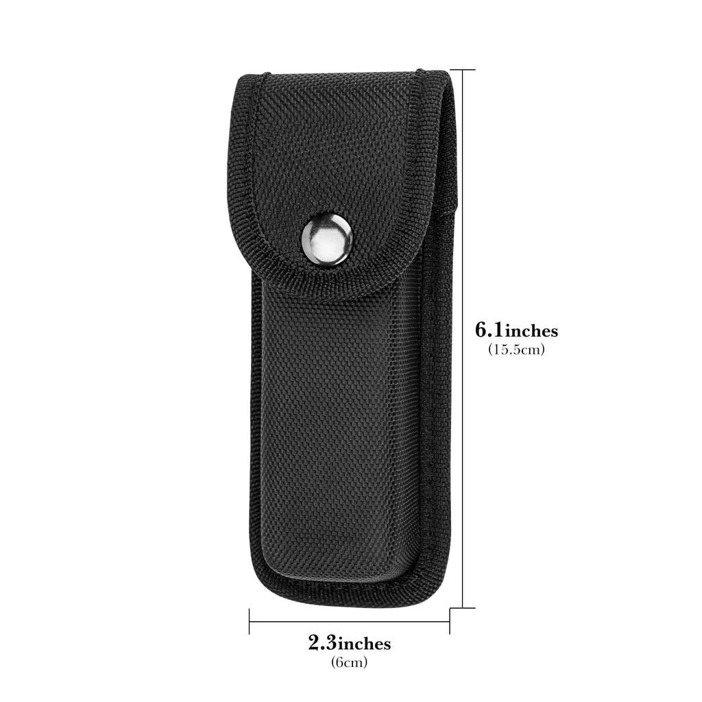 Linkidea 2 Pack Straight Razor Case, Nylon Travel Pouch for Barber Folding Shavette & Manual Razors, Protective Holder Bag (Black/Empty Case Only)