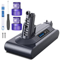 Keenstone 8000mAh Rechargeable Replacement Battery for Dyson V10 Series Vacuum Cleaners, Providing 80 Minutes of Runtime in Standard Mode, Installs in Just 3 Minutes, Includes 2 Post Filter
