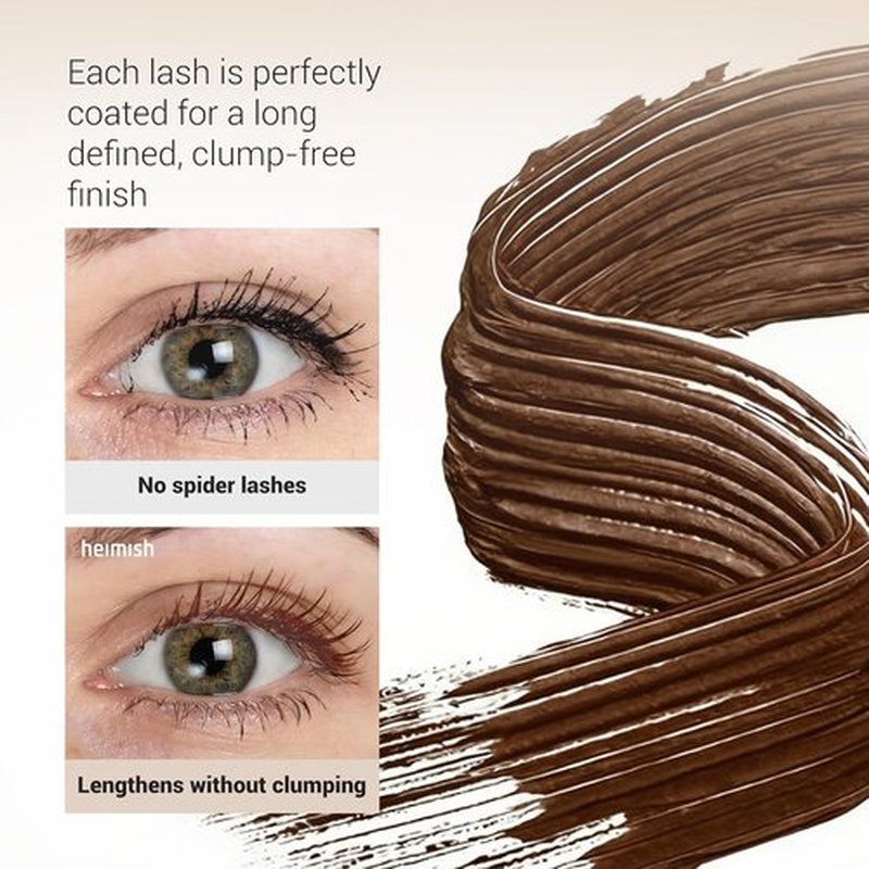 HEIMISH Dailism Smudge Stop Mascara - Volumizing, Lengthening, Waterproof, Non-Clumping | 0.32oz/9g - Brown