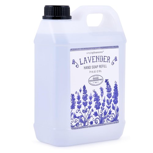 SIMPLE PLEASURES Lavender Fields Hand Soap Refill Jug – 71 oz Liquid Hand Wash Refill, Gentle Moisturizing Formula with Relaxing Lavender Scent