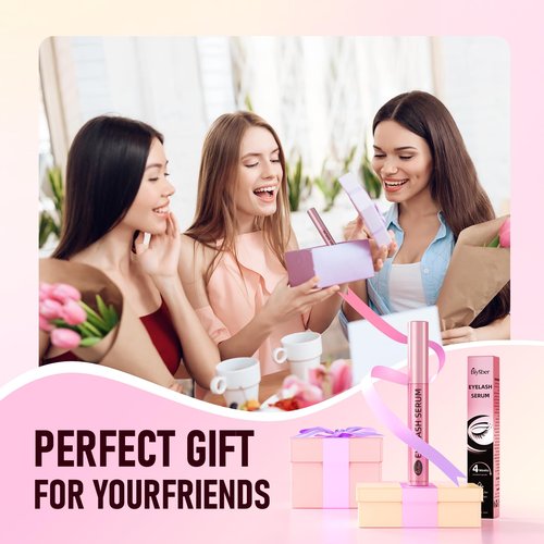 Biysber Lash Serum for Eyelash Growth: Premium Eyelash Growth Serum with Advanced Formula to Boost Longer Fuller and Thicker Lashes and Eyebrows - Gentle & Vegan for Sensitive Eyes (5 mL)