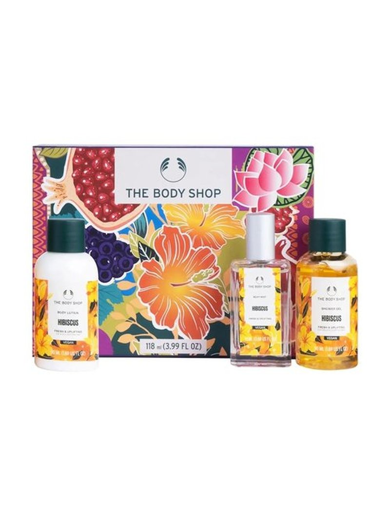 The Body Shop Hibiscus Bath & Body Gift Set - Shower Gel, Body Lotion & Mist, 3.99 fl oz