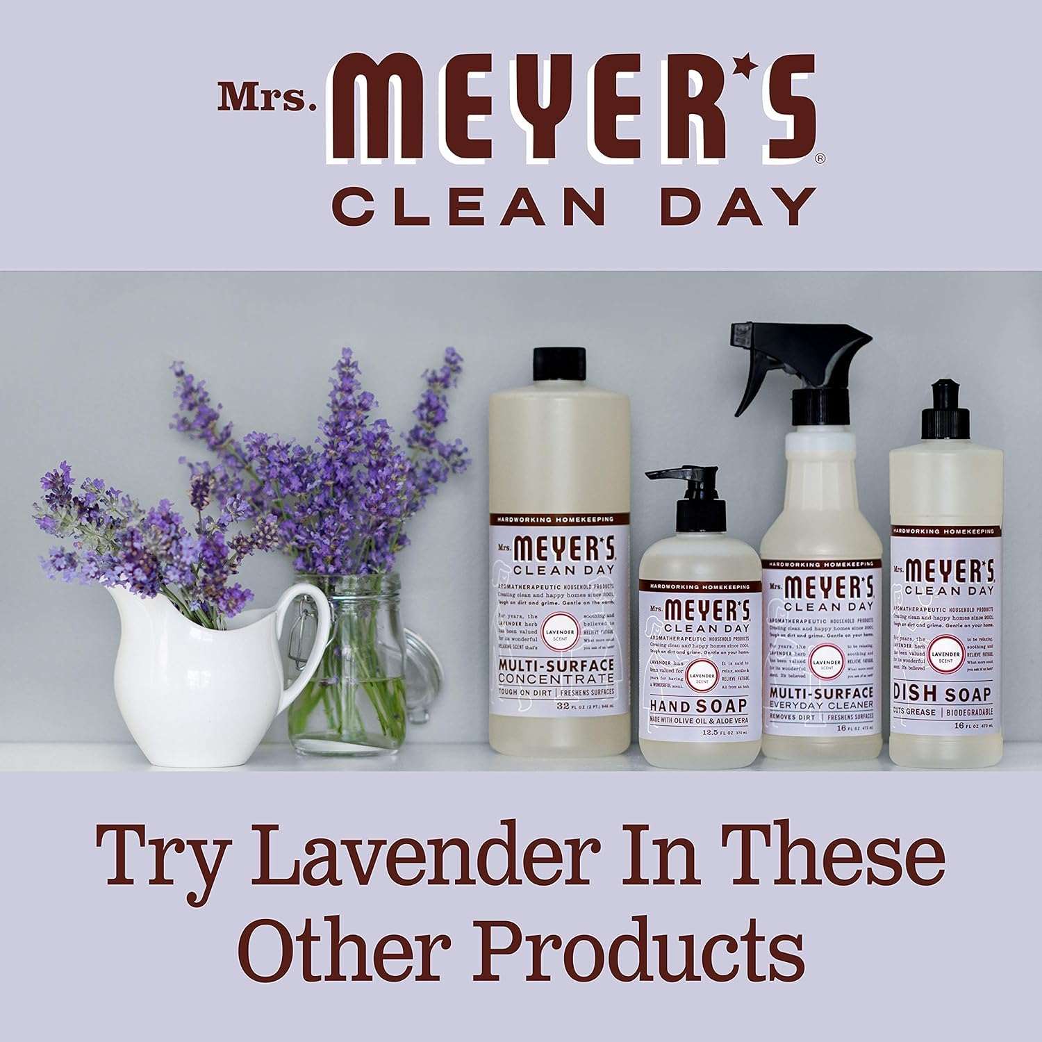 Mrs. Meyer's Foaming Hand Soap, Lavender, 10 Oz (Pack of 6)