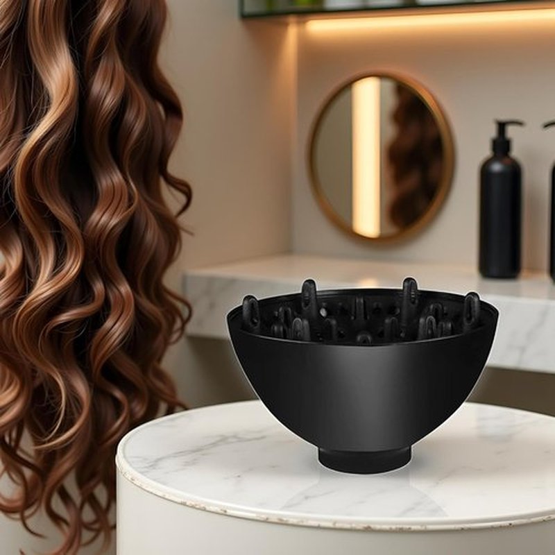 Skiennix Hair Diffuser - Universal Black Attachment for Curly Hair Care & Styling Tools