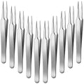 Oh Klyzo 10 Pcs High Precision Tweezers Fine Point Tips High-end Stainless Steel Tweezers for Craft 4.7" Tweezer for Electrical Repair, Craft, Sewing, Hair Removal, Laboratory Work