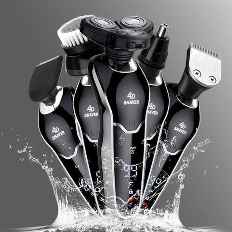 BestMal 5-in-1 Electric Shaver Razor for Men - Waterproof, Rechargeable with Nose Trimmer & Face Brush