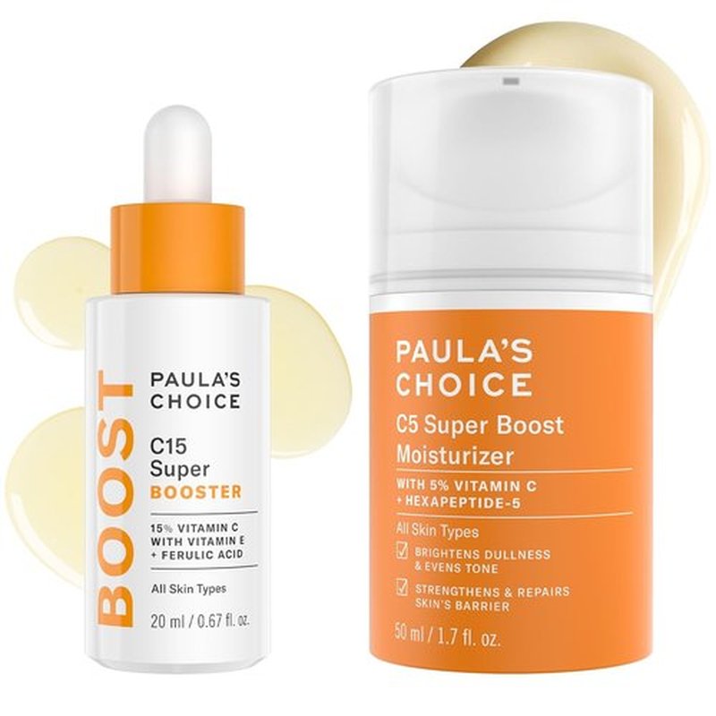 Paula's Choice BOOST C15 Super Booster - 15% Vitamin C Serum & C5 Moisturizer with Squalane for Discoloration & Fine Lines