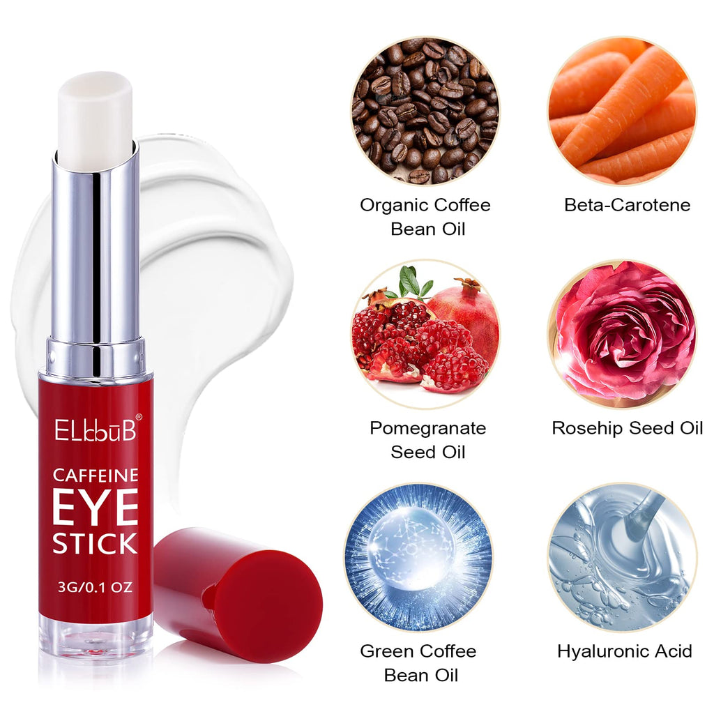 ELBBUB Eye Stick - Anti Wrinkle Eye Cream for Puffy Eyes, Dark Circles, Eye Bags, Crows Feet, Wrinkles,Reduces Wrinkles Saggy Skin Puffy Eyes (Caffeine)