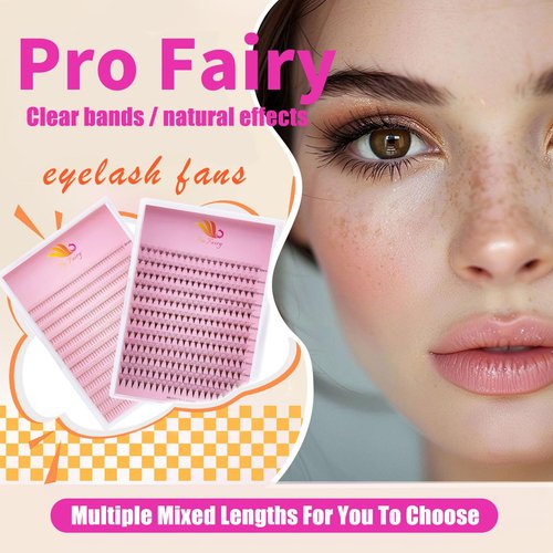 Pro Fairy Premade Fans Lashes 3D 4D 5D 6D Voleme Lash Extensions Pre Made Fans Eyelash Extension Mixed 8-15mm Thickness 0.07 Curl C/D (4D 0.07 D Mix)