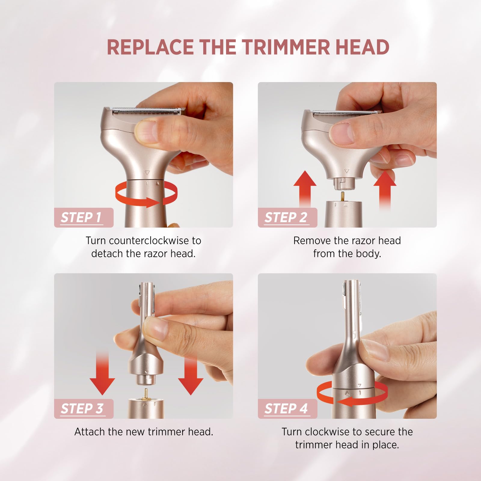 Orchrose Eyebrow Trimmer Head for Women: OC-A12 Replacement Shaving Attachment for Smooth & Accurate Grooming - 1 Pack