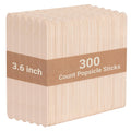 WISYOK 3.6'' Wooden Craft Sticks, 300pcs Mini Ice Cream Sticks, Natural Birtch Wood, Cakesicle, Cake Pop, Hair Removal and Waxing Supplies
