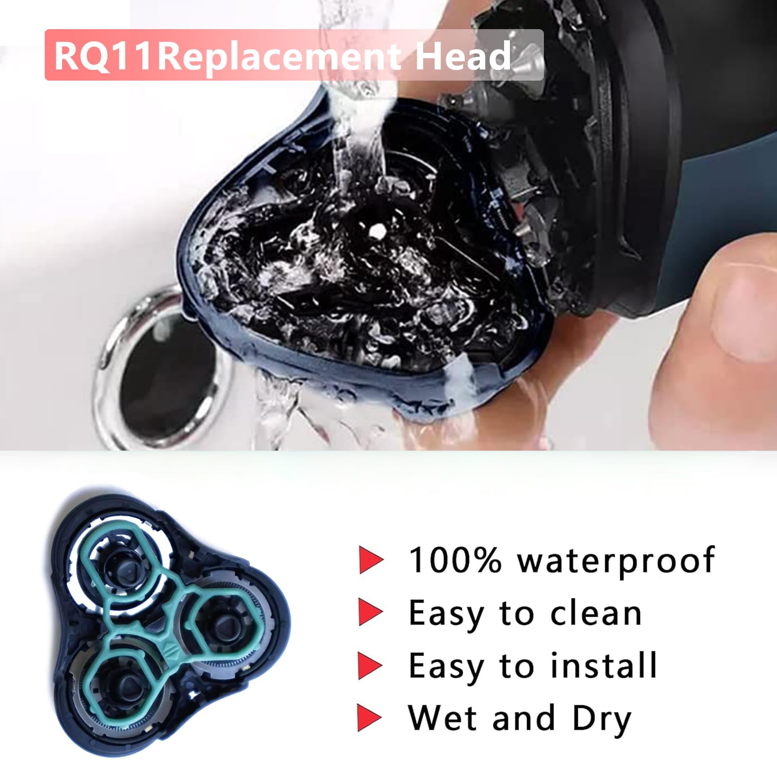 Rq11 Replacement Heads for Philips Norelco Sensotouch 2D Shaver 1100 Series