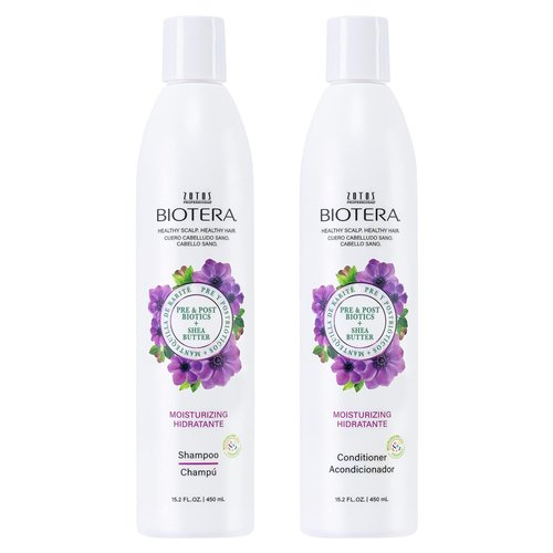 BIOTERA Moisturizing Shampoo & Conditioner Set - Hydrates Dry, Medium & Fine Hair | Vegan, Cruelty-Free & Color-Safe | 15.2 Fl Oz