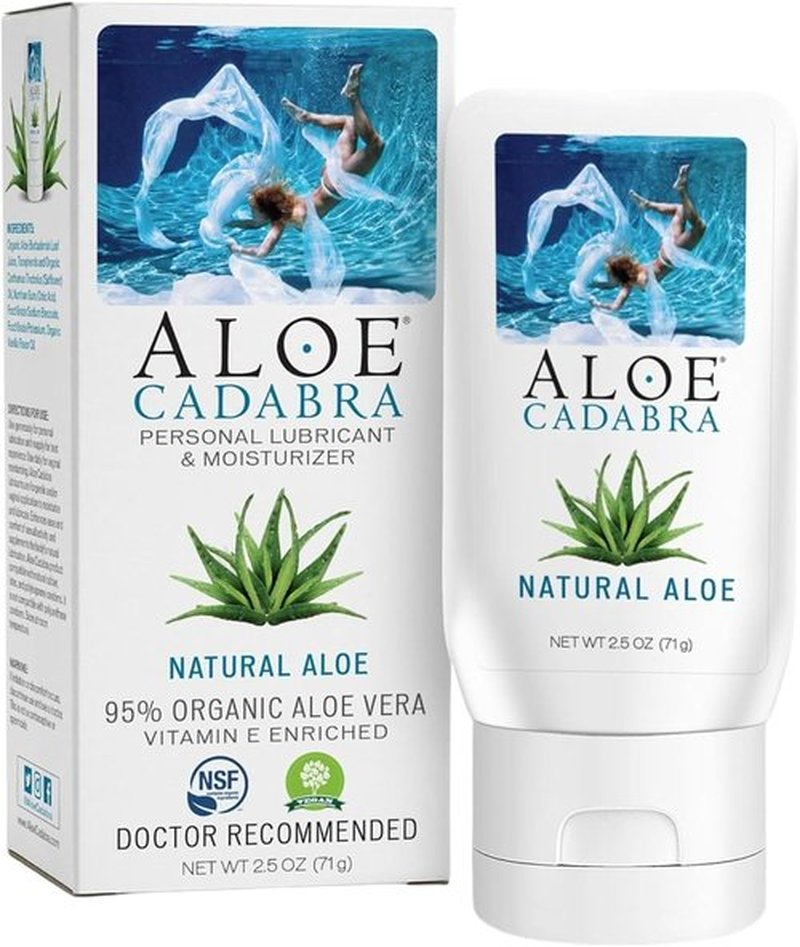 Aloe Cadabra Personal Lubricant - Natural Water-Based Organic Aloe Lube for Couples | Unscented 2.5 Oz