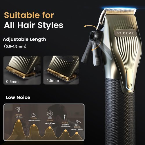 piceve Hair Clipper for Men, Professional Electric Hair Cutting & Trimmers Set with 7500RPM Powerful Motor & LCD Display, Mens Cordless Hair Grooming Kit Barbers Haircut, Gift for Birthday Christmas