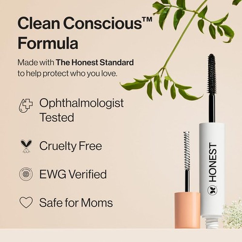Honest Beauty 2-in-1 Extreme Length Mascara & Lash Primer - Lengthening & Volumizing | Cruelty-Free, Black, 0.27 fl oz