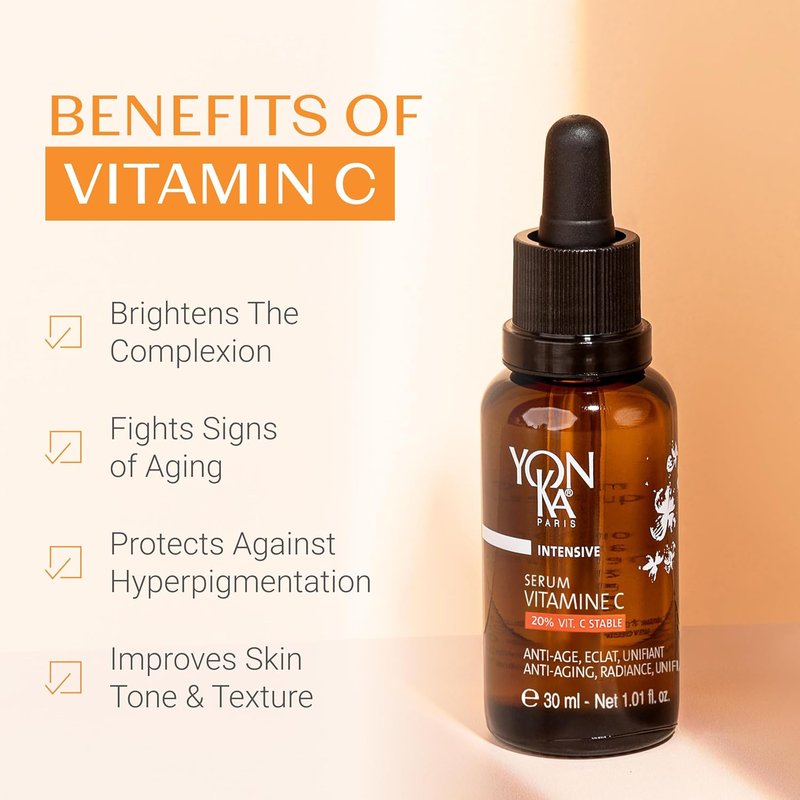 Yon-Ka 20% Vitamin C Serum - Anti-Aging Face Treatment for Even Tone & Firm Skin | 99% Natural Ingredients