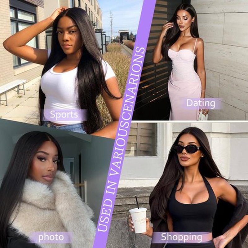 Straight Bundles Human Hair 22 24 26 Inch 12A Human Hair Bundles 100% Unprocessed Brazilian Virgin Hair Extensions Straight Human Hair Weave 3 Bundles Deals Natural Color
