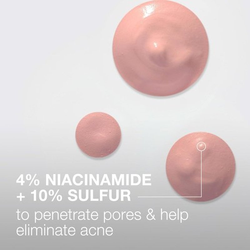 Neutrogena Stubborn Acne Spot Drying Lotion - Fragrance-Free Acne Treatment with 10% Sulfur & 4% Niacinamide, 1.0 fl. oz
