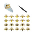 CAIRIAC Rhinestones Nail Charms Bulk Gold Bee Nail Art Rhinestones Charms for Acrylic Nails, Gel Nails, Short Nails 3D Nails Art Decoration Gift for Women (20Pcs)