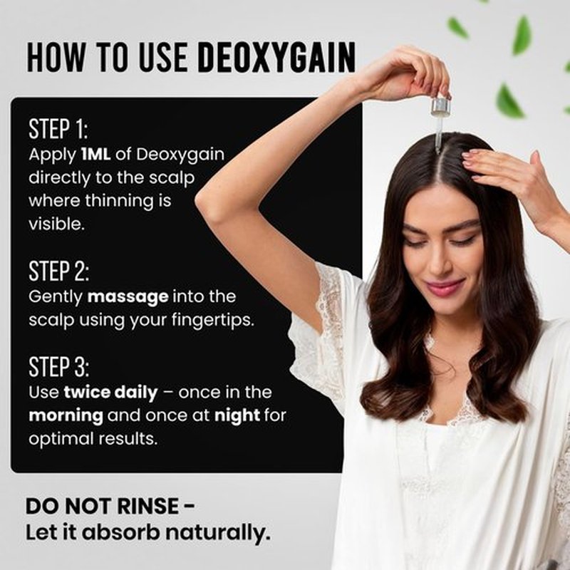 Deoxygain Topical Hair Treatment - Advanced Hair Growth Formula with 2DDR to Block DHT & Stimulate Follicles - 2oz Bottle