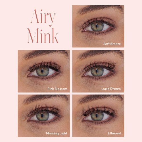 i•ENVY Airy Mink False Eyelashes, 100% Real Mink Fake Eye Lash, Lightweight Superfine Clear Band for Natural Look, Classic Styles, Easy Apply & Comfort (Morning Light)